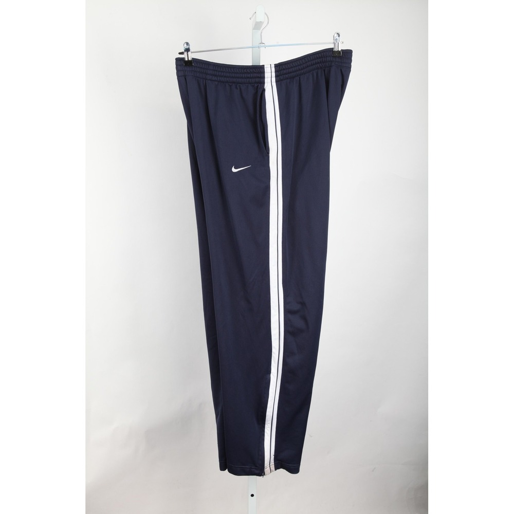 Nike Basketball Pants Mens XL Navy Warm Up Track Zip Leg Tearaway Polyester - Picture 2 of 15